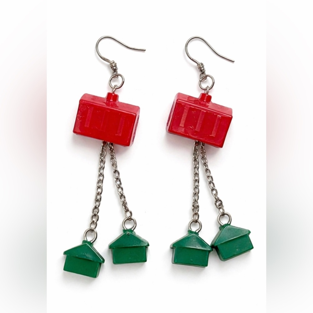Playful Monopoly Dangle Earrings